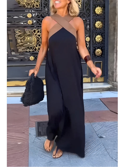 Esther - Maxi-kjole med halterneck