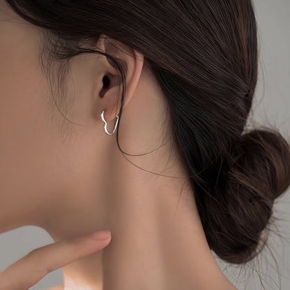 Hjerteformede øreringe i rustfrit stål i guld 