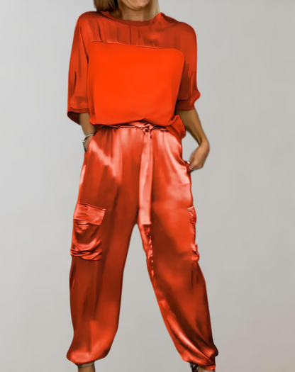 Finley - Silkeagtig Cargo Loungesæt