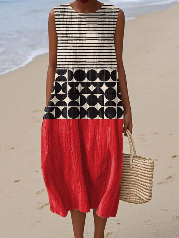 Jane™ Colorblock Midi-klänning