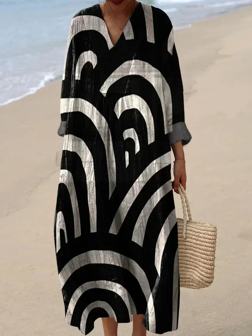 Cynthia - Sommerbrise Trykt Kjole 