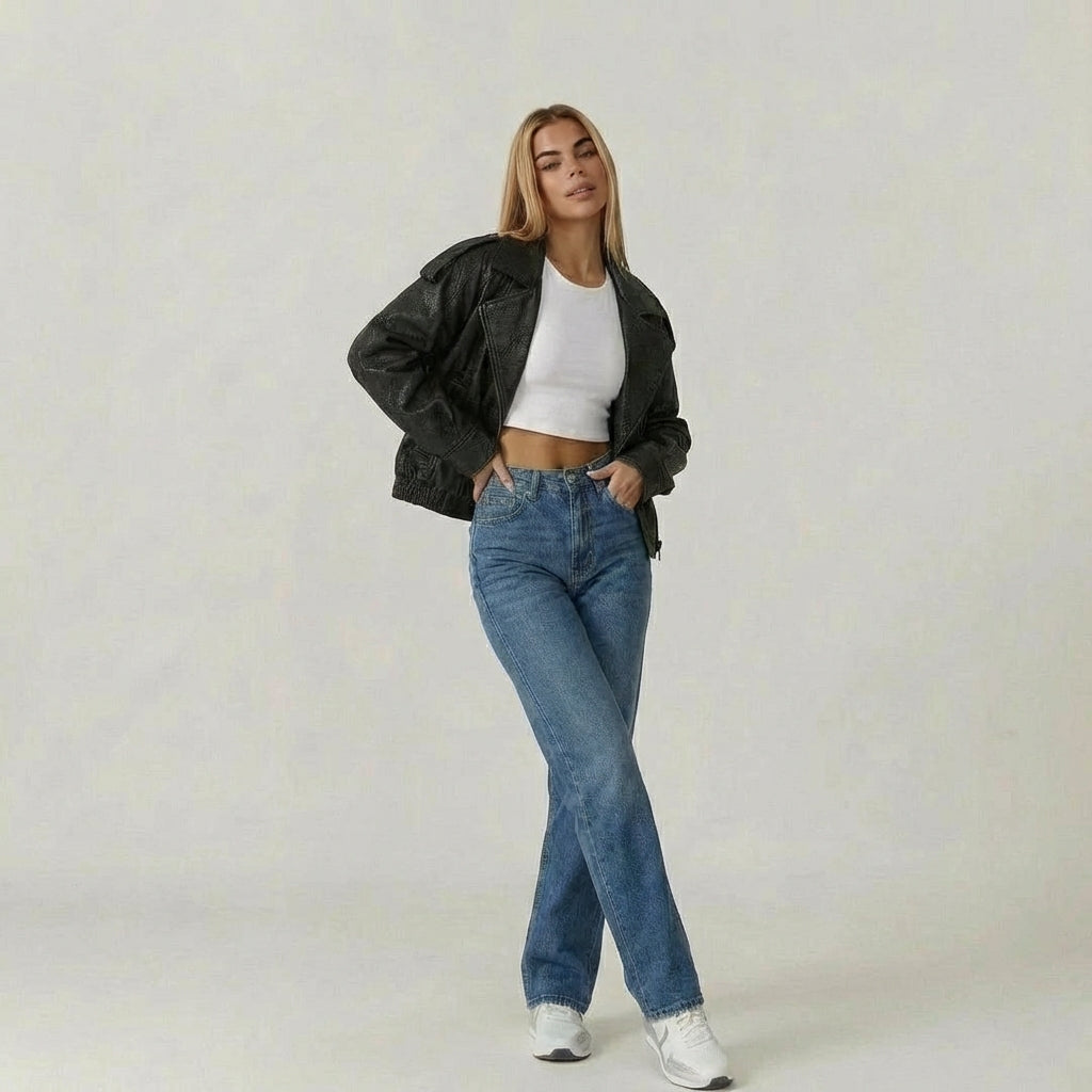 Cykeljacka med hög hals