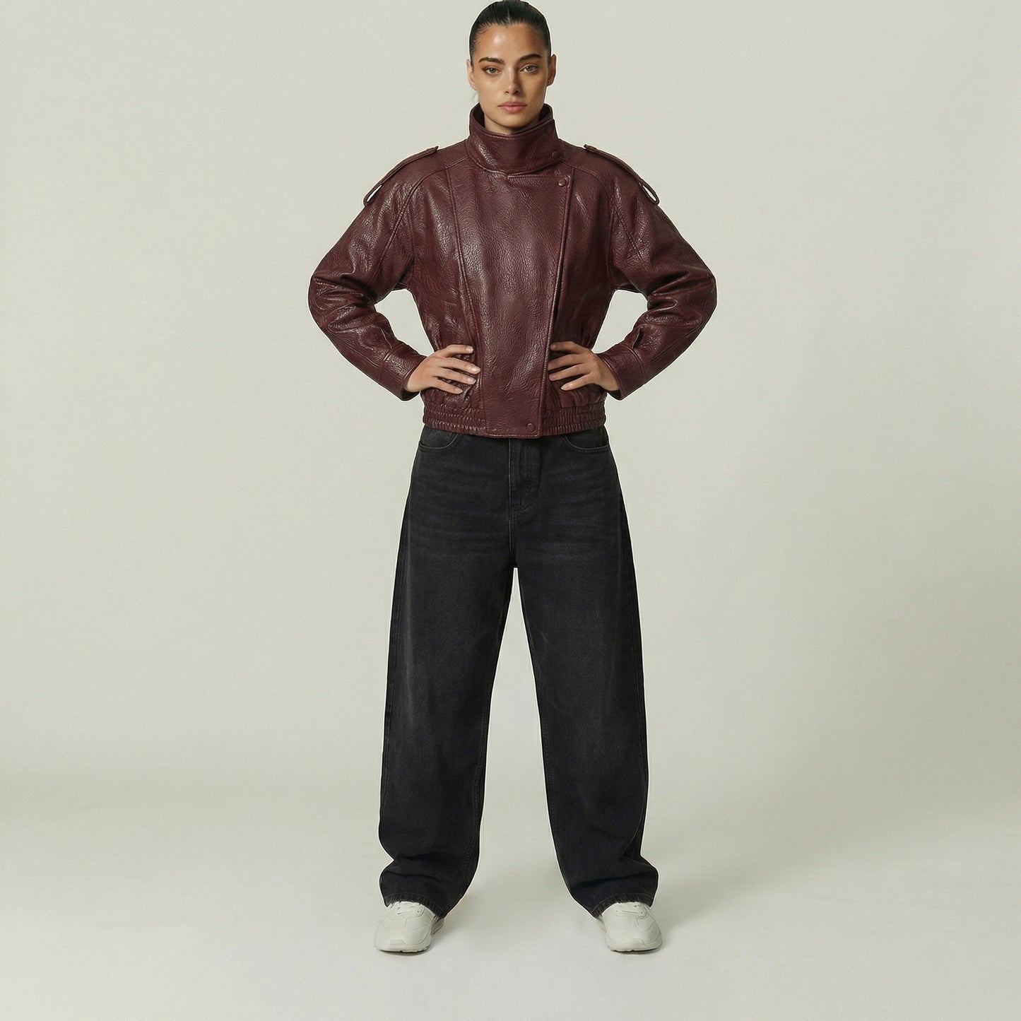 Cykeljacka med hög hals