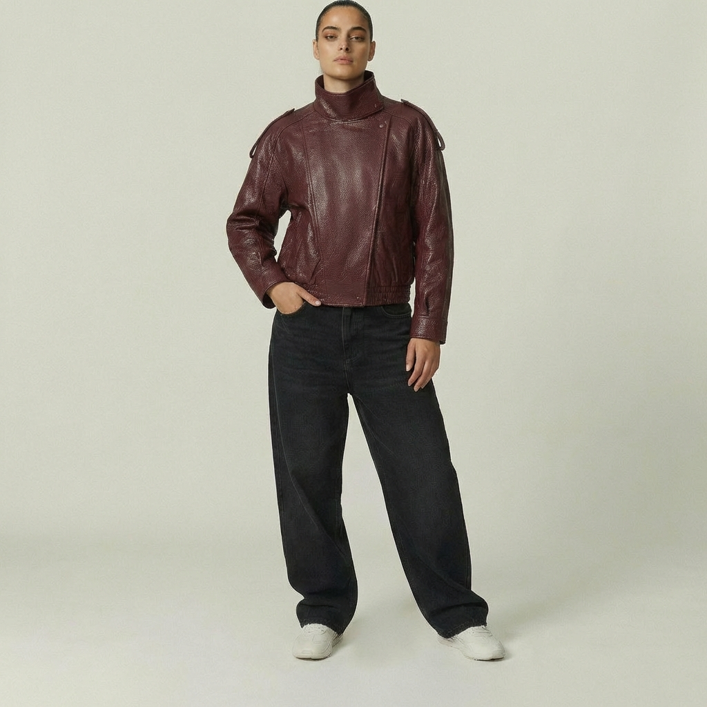 Cykeljacka med hög hals