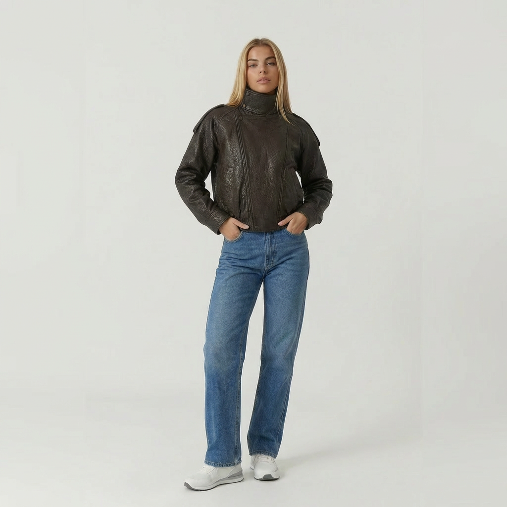 Cykeljacka med hög hals