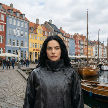 Cykeljacka med hög hals