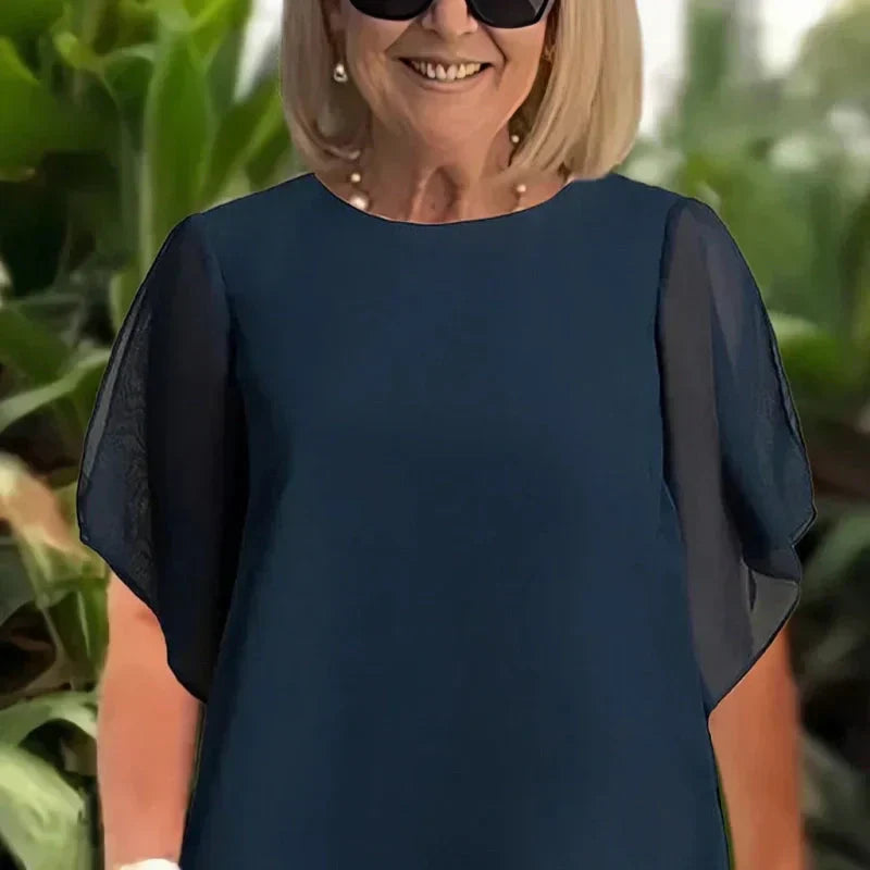 Sät med draperet palazzo bukser