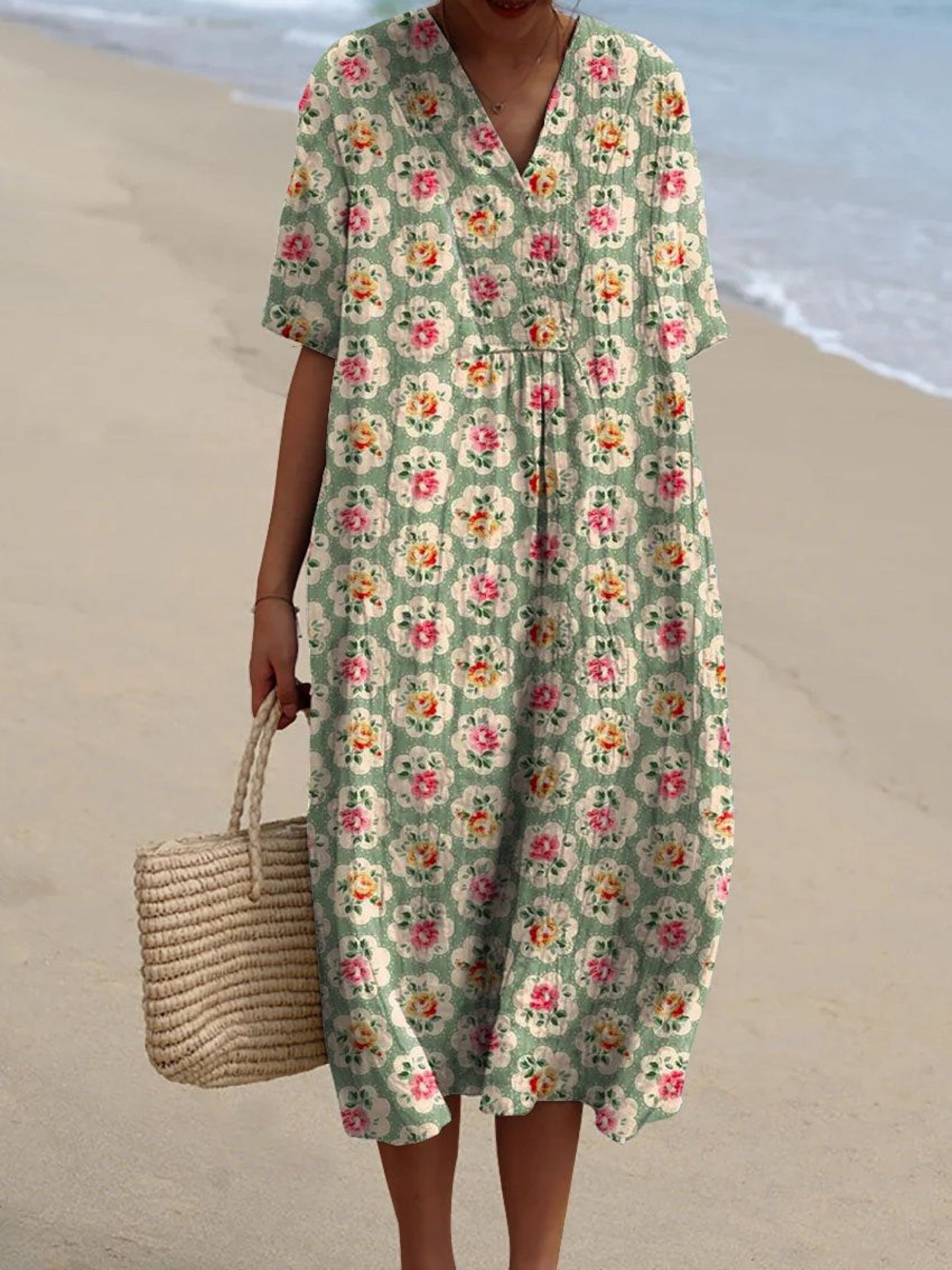 Femke - Vintage Blomsterklänning 