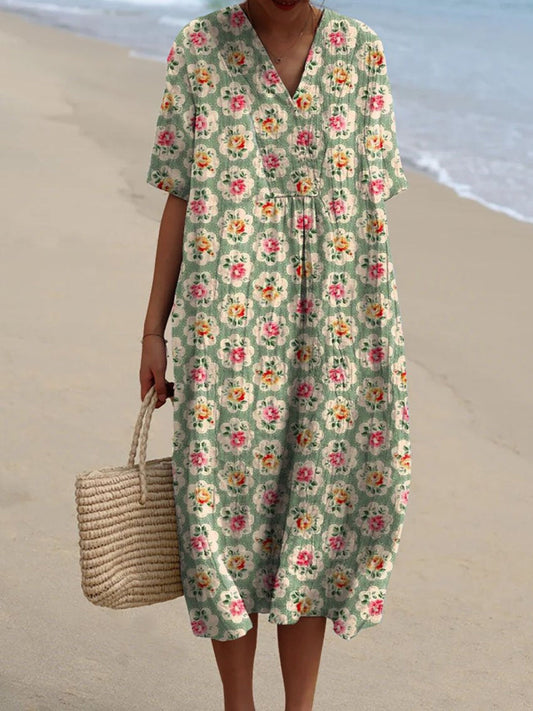 Femke - Vintage Blomsterklänning 