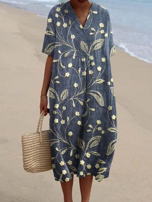 Lieke - Vintage Blomsterklänning