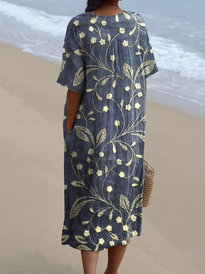 Lieke - Vintage Blomsterklänning