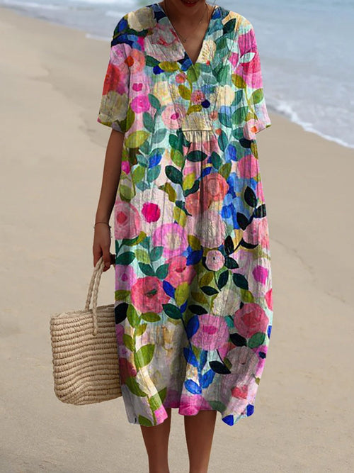 Bente - Vintage Blomsterklänning