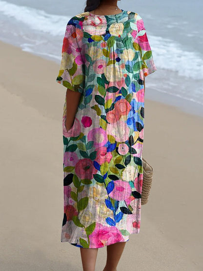 Bente - Vintage Blomsterklänning